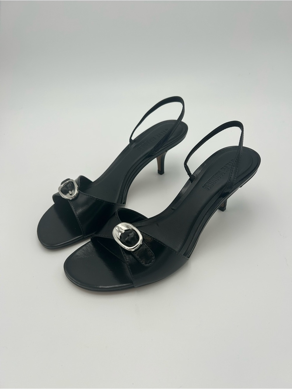 Steve Madden Black Henrietta Slingback Sandal Heels